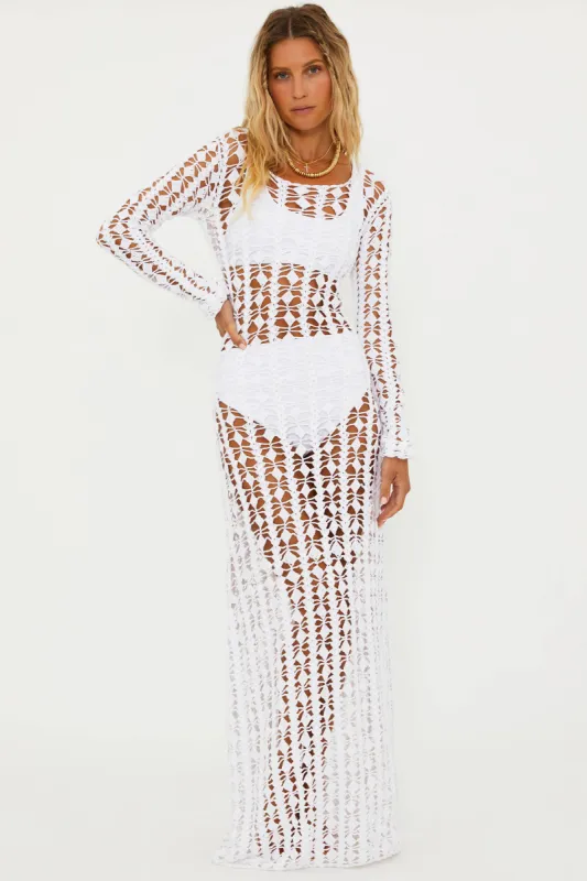 Ariana Dress White sold by Beach Riot