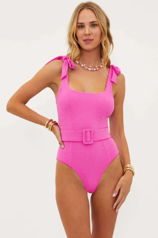 Sydney One Piece Petal Pink Scrunch sold by Beach Riot