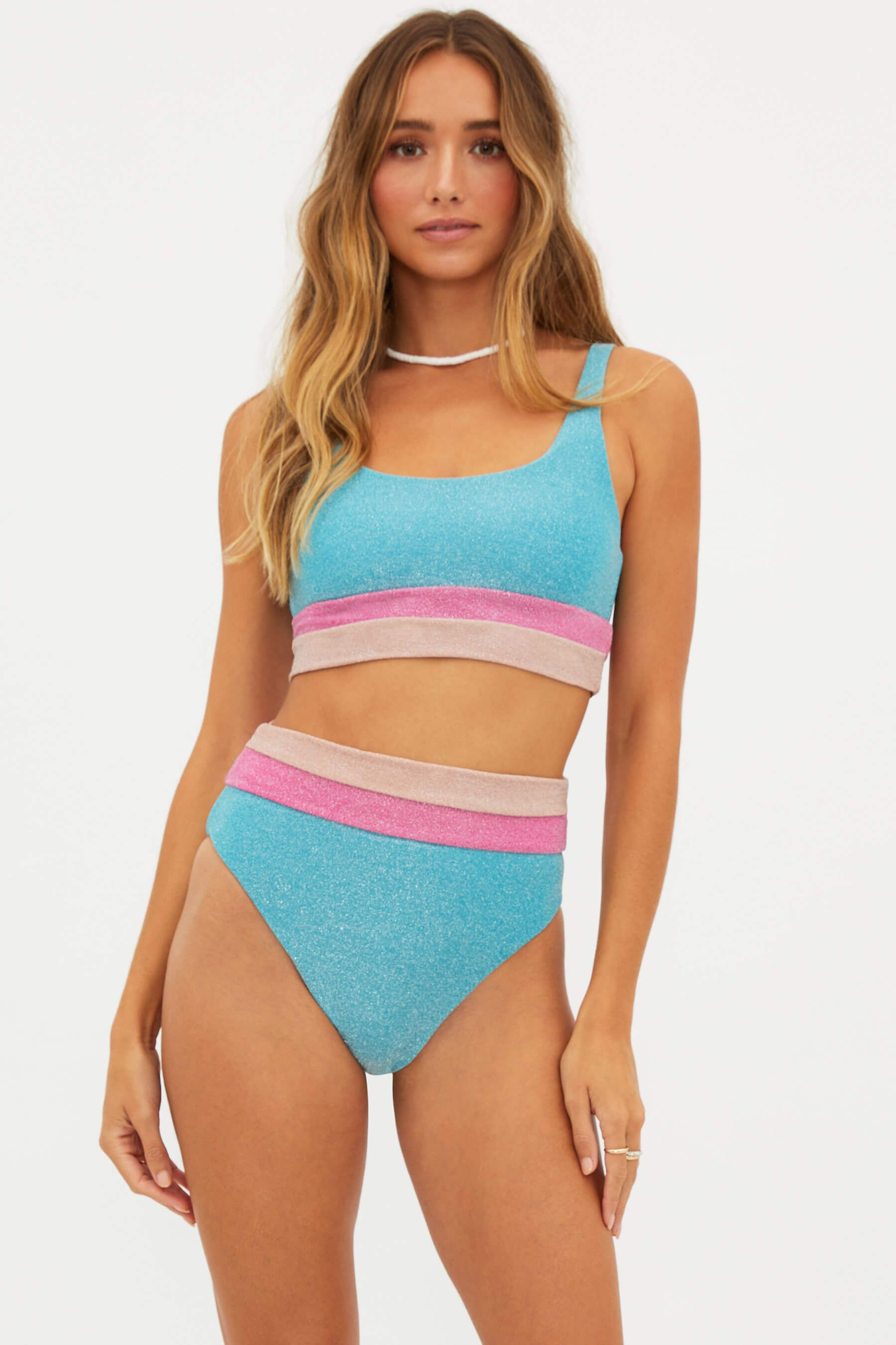 Heidi Bottom Aquamarine Colorblock Shine sold by Beach Riot product image thumbnail 3