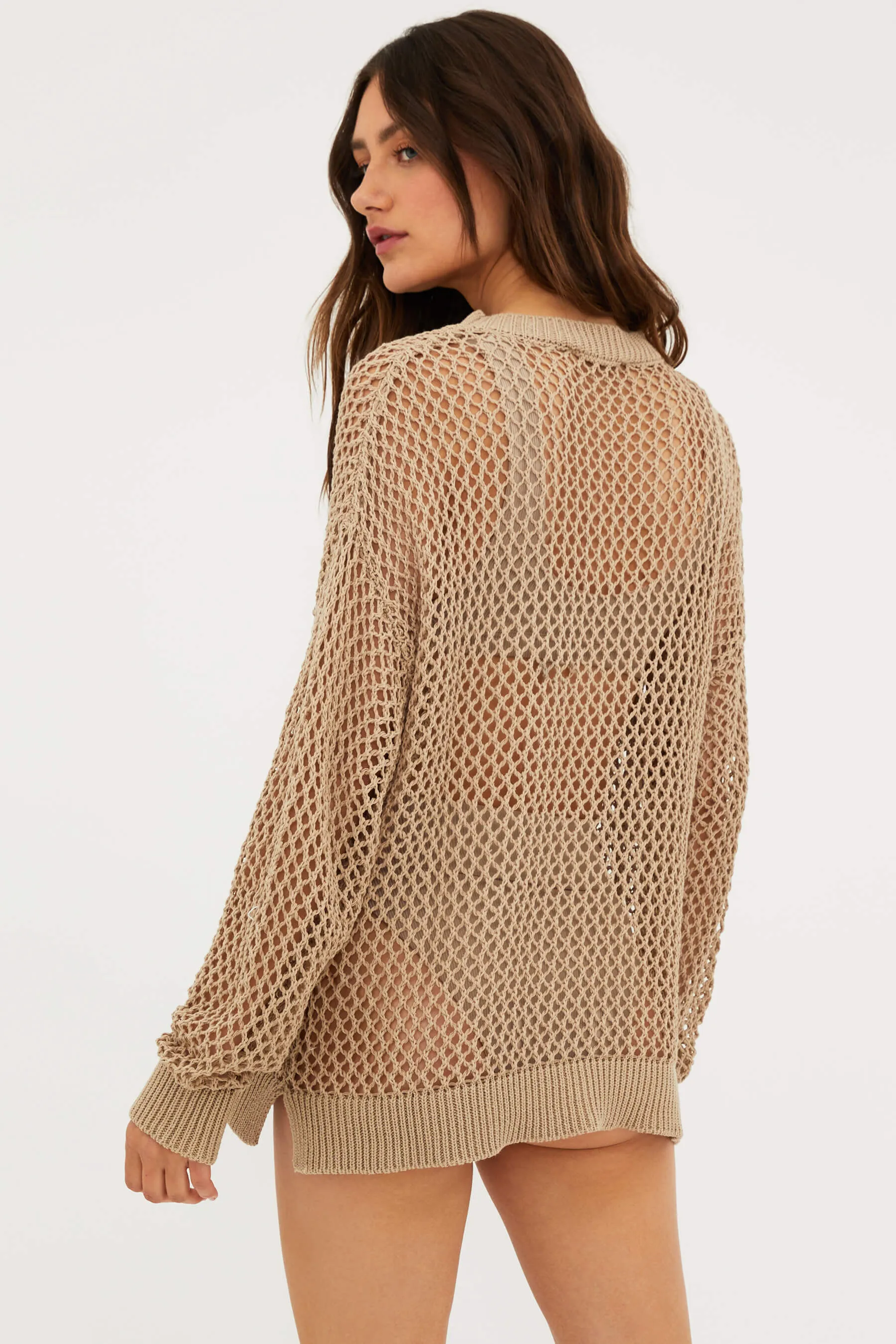 Hilary Sweater Tan sold by Beach Riot product image thumbnail 2