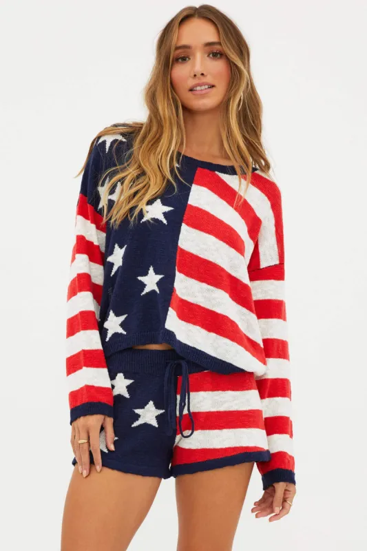 Beach Sweater Star Spangled sold by Beach Riot