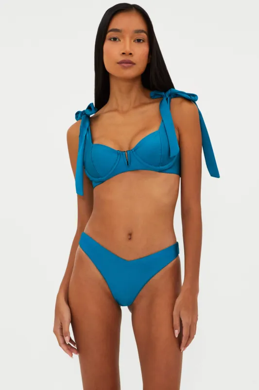 Blair Top Midnight Teal sold by Beach Riot
