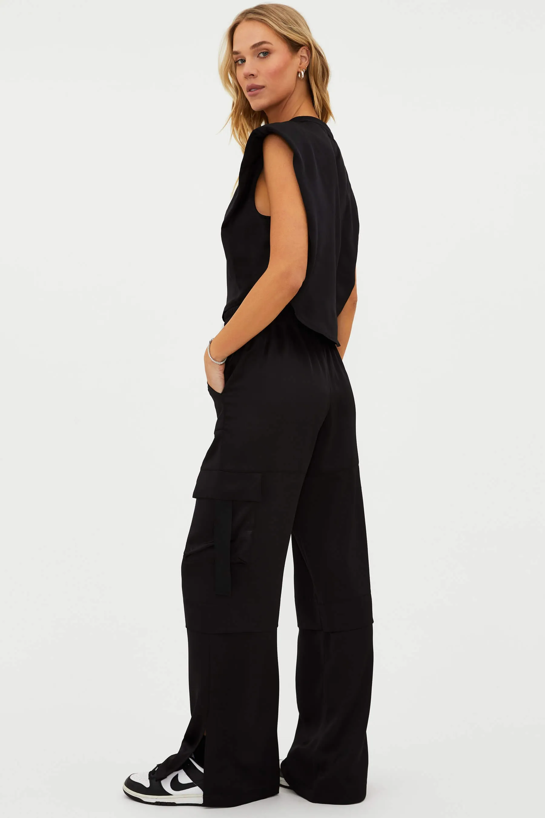 Gianna Pant Shadow Satin sold by Beach Riot product image thumbnail 2
