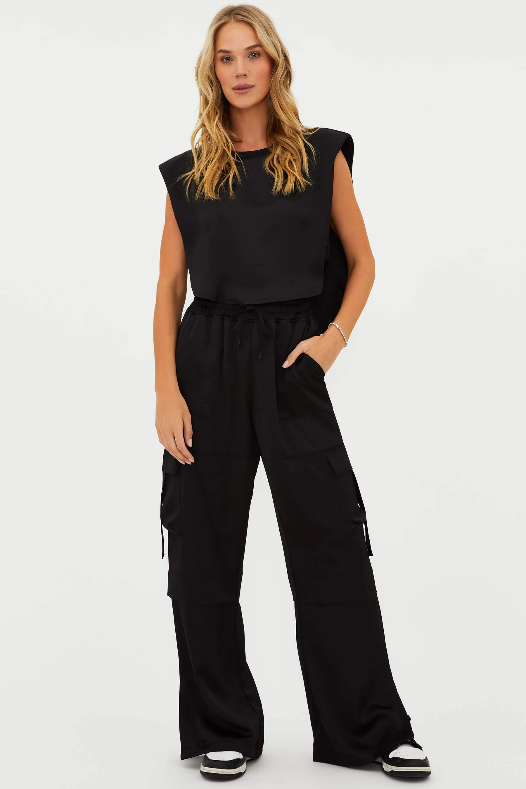 Gianna Pant Shadow Satin sold by Beach Riot product image thumbnail 3