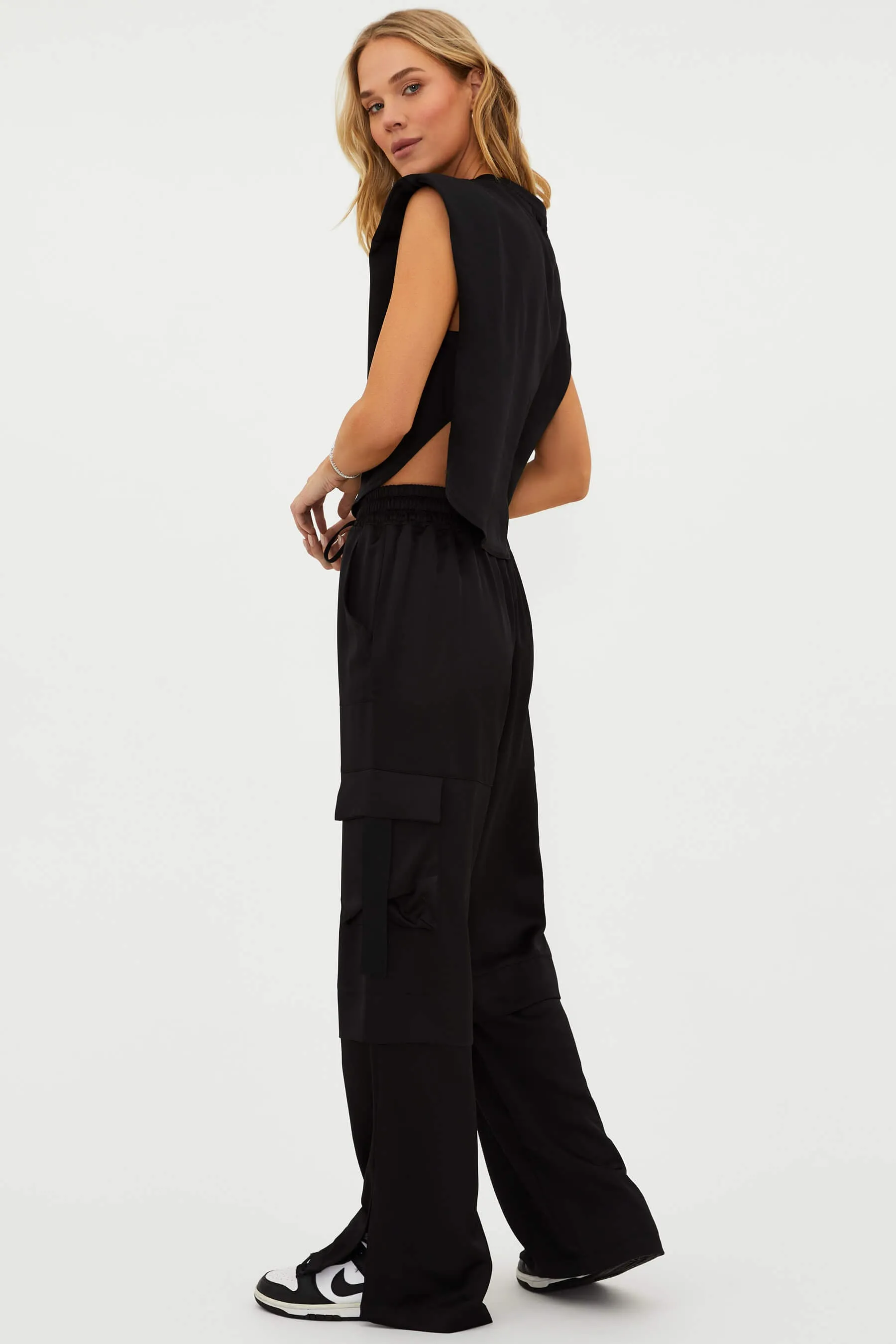 Gianna Pant Shadow Satin sold by Beach Riot product image thumbnail 4