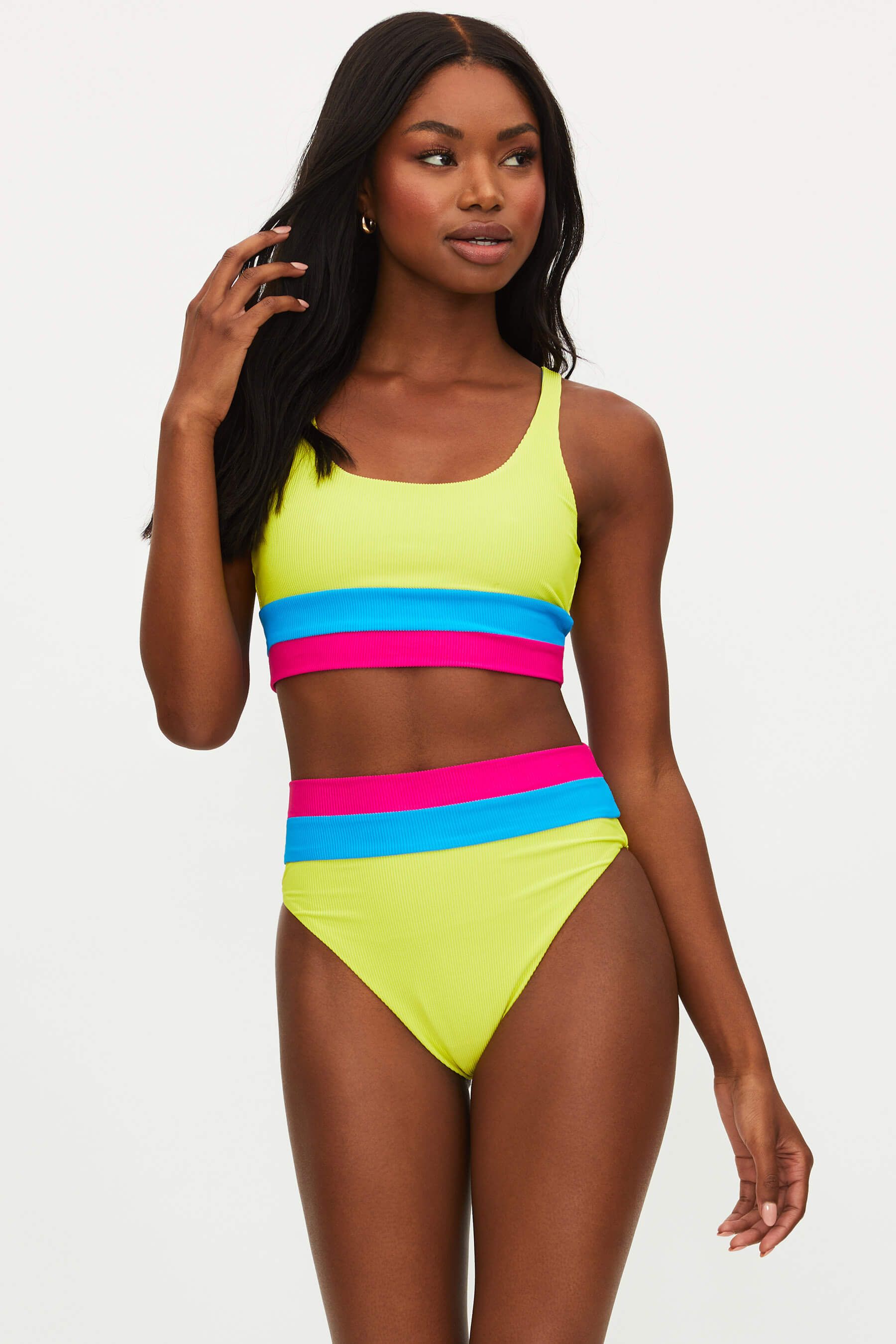 Mackenzie Top Retro Brights Colorblock sold by Beach Riot