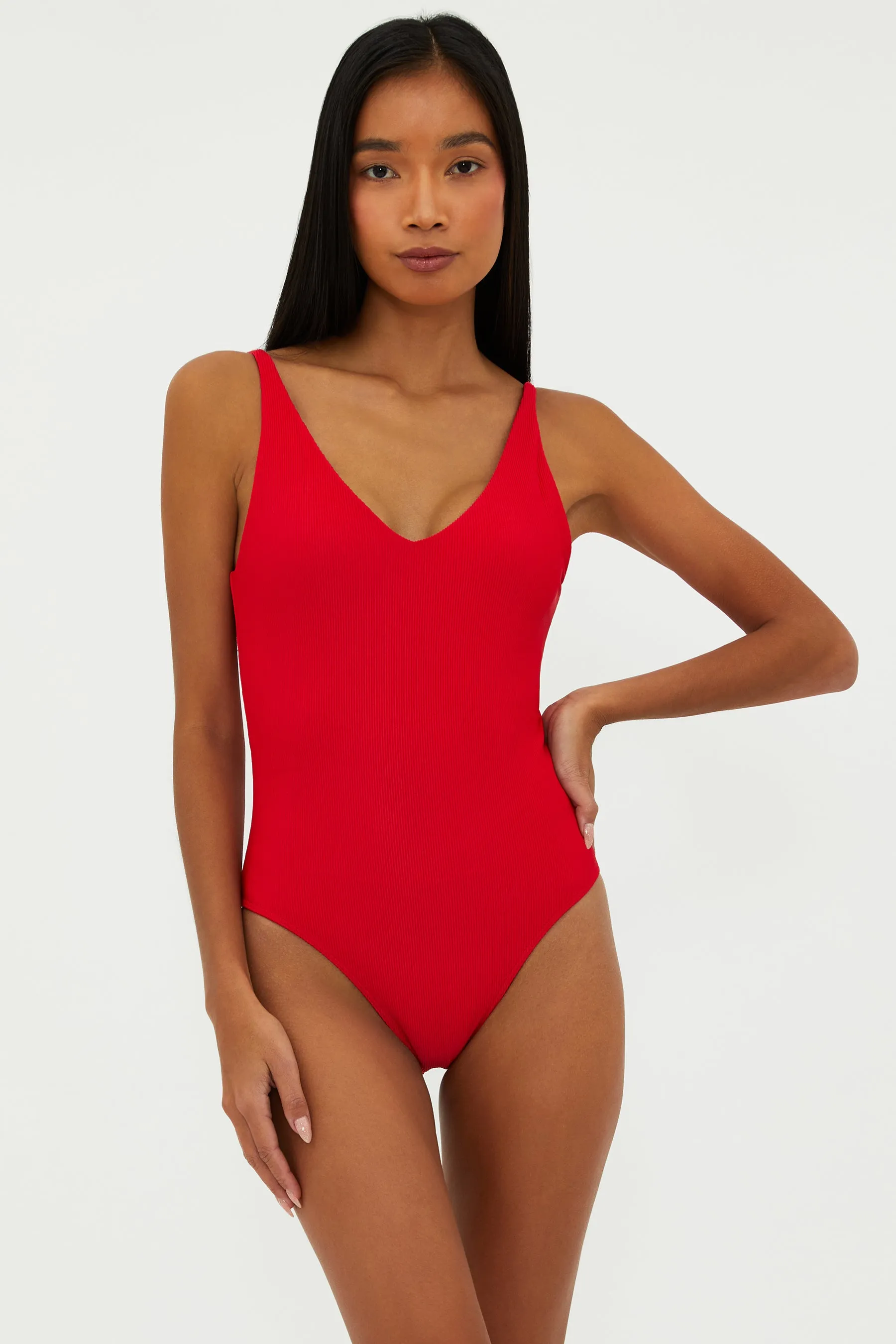 Reese One Piece Red sold by Beach Riot