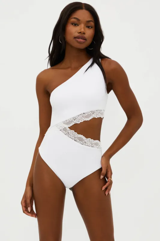 Celine Lace One Piece White sold by Beach Riot