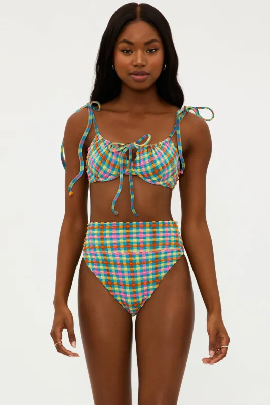 Caitlin Top Sunny Side Gingham sold by Beach Riot