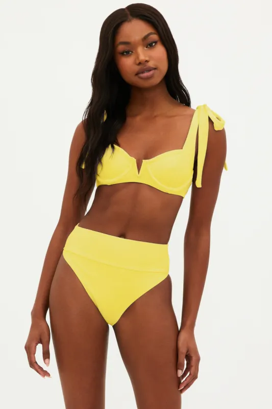 Blair Top Lemon Yellow sold by Beach Riot