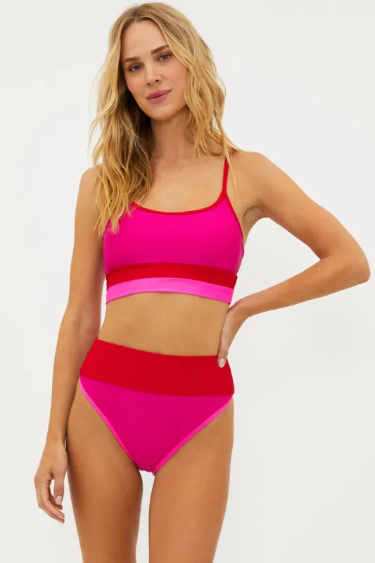 Eva Top Fuchsia Red Neon Pink sold by Beach Riot