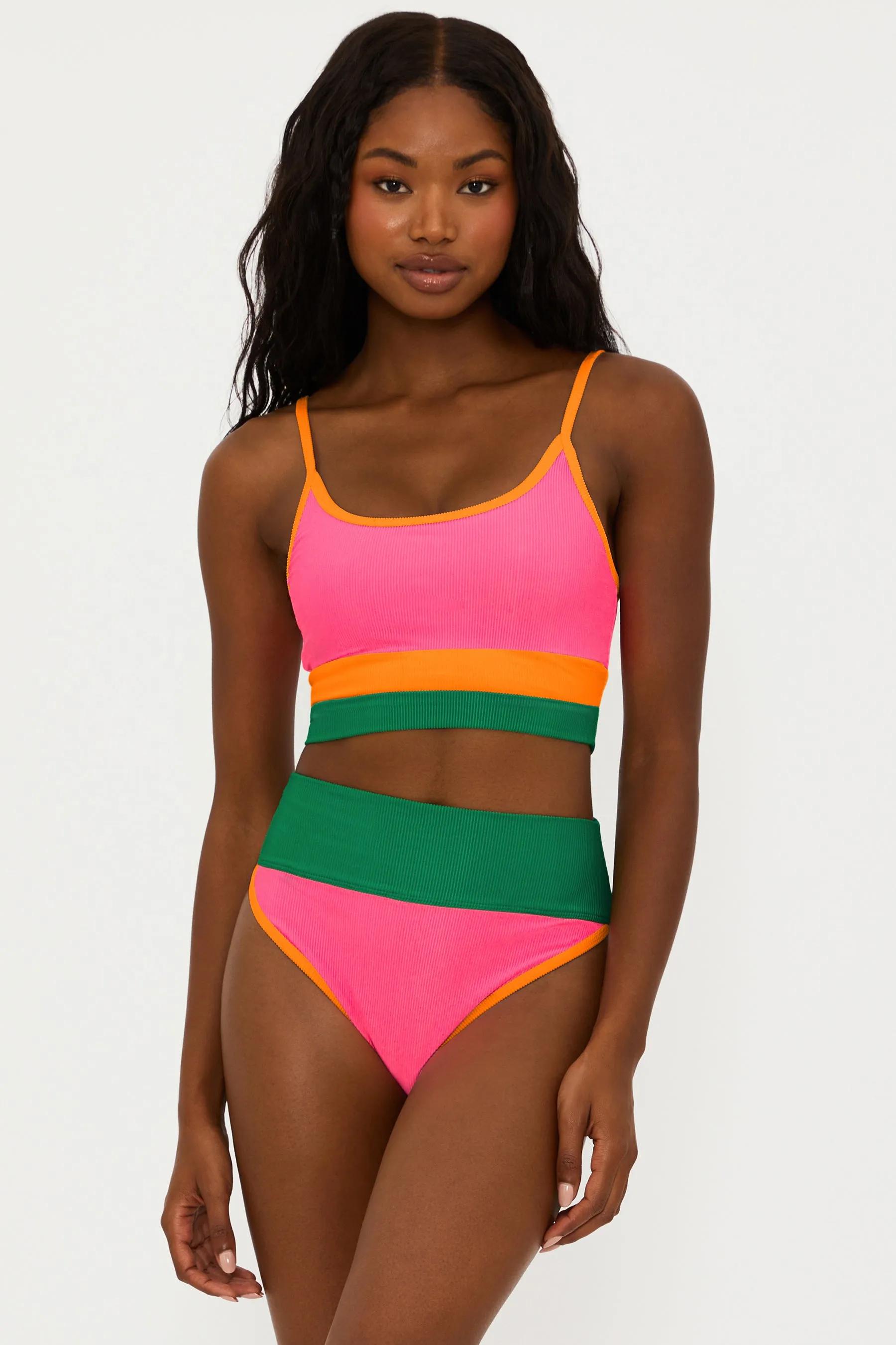 Eva Top Strawberry Colorblock sold by Beach Riot