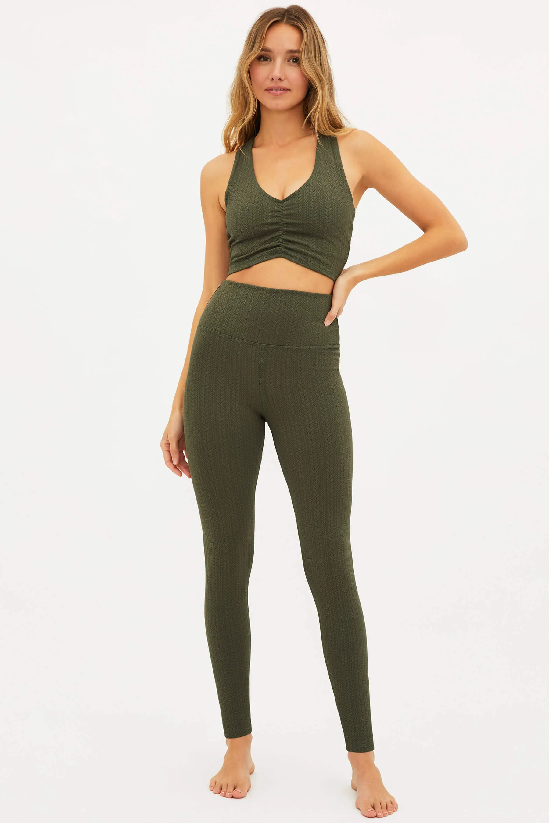 Piper Legging Olive Cable sold by Beach Riot