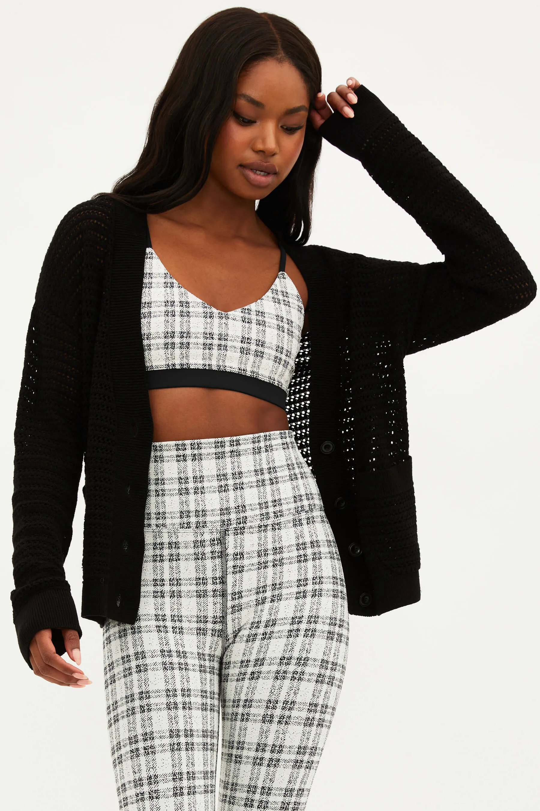 Gene Cardigan Black sold by Beach Riot