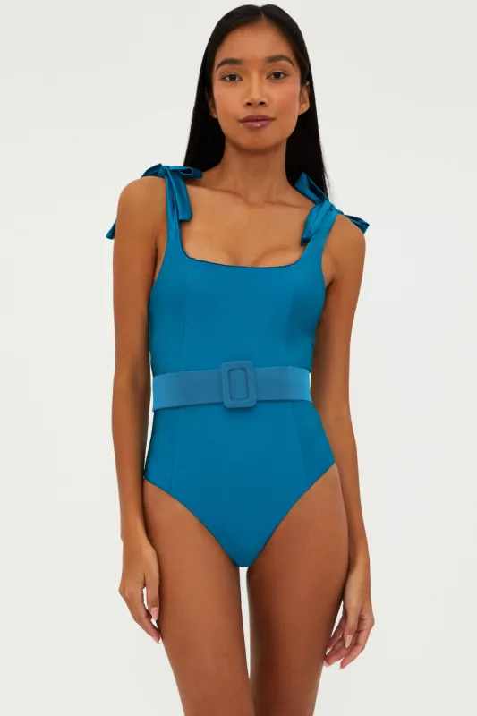 Sydney One Piece Midnight Teal sold by Beach Riot