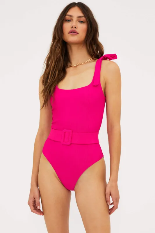 Sydney One Piece Bright Fuchsia sold by Beach Riot