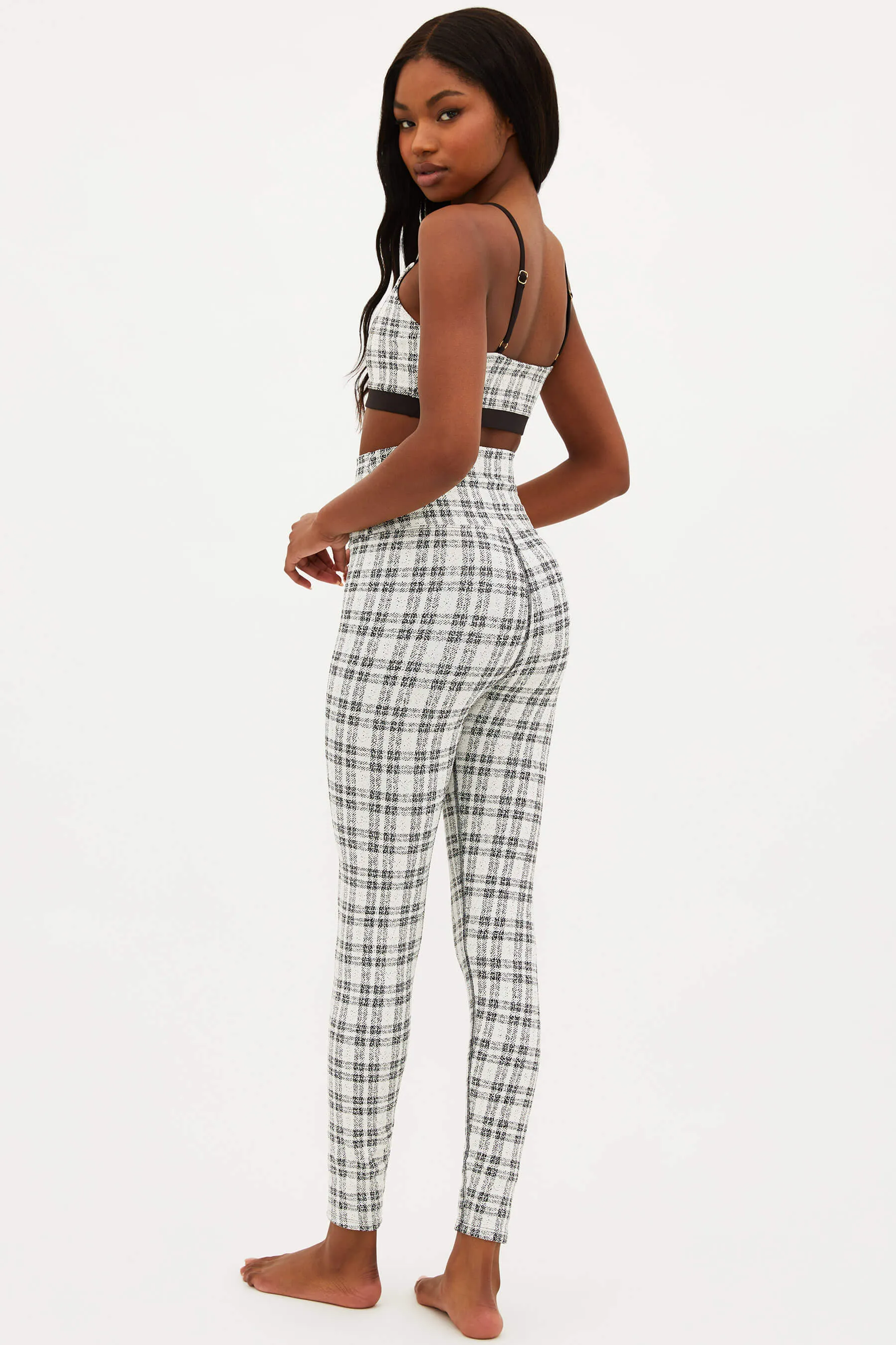 Piper Legging Ivory Plaid sold by Beach Riot product image thumbnail 2