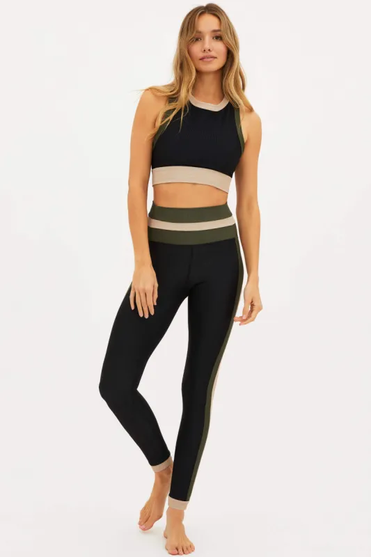 Melinda Legging Military Olive Colorblock sold by Beach Riot