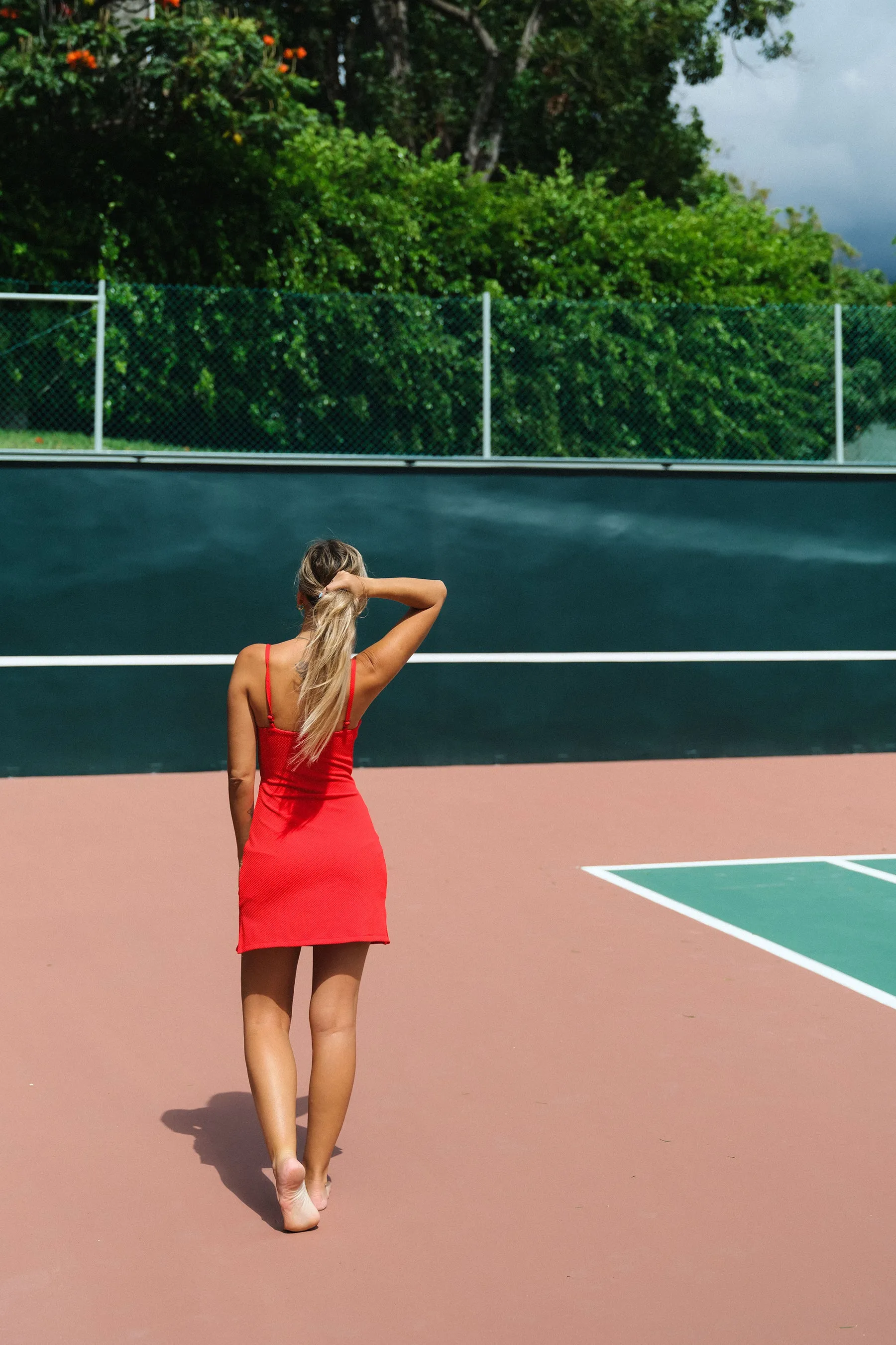 Jewel Dress Merry Red Waffle sold by Beach Riot product image thumbnail 5