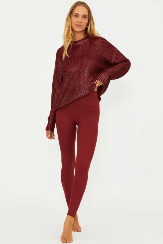 Piper Legging Merlot Shimmer sold by Beach Riot