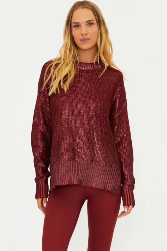 Callie Sweater Merlot Shine sold by Beach Riot