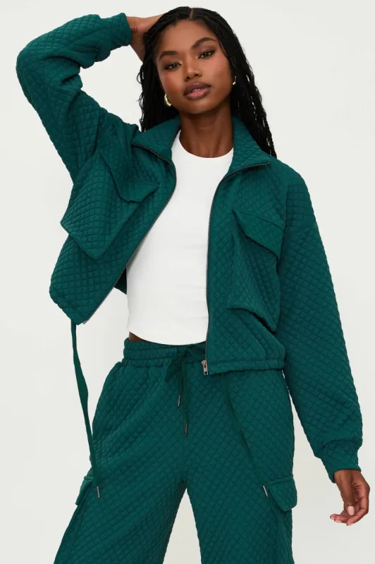 Maren Jacket Pine Quilt sold by Beach Riot