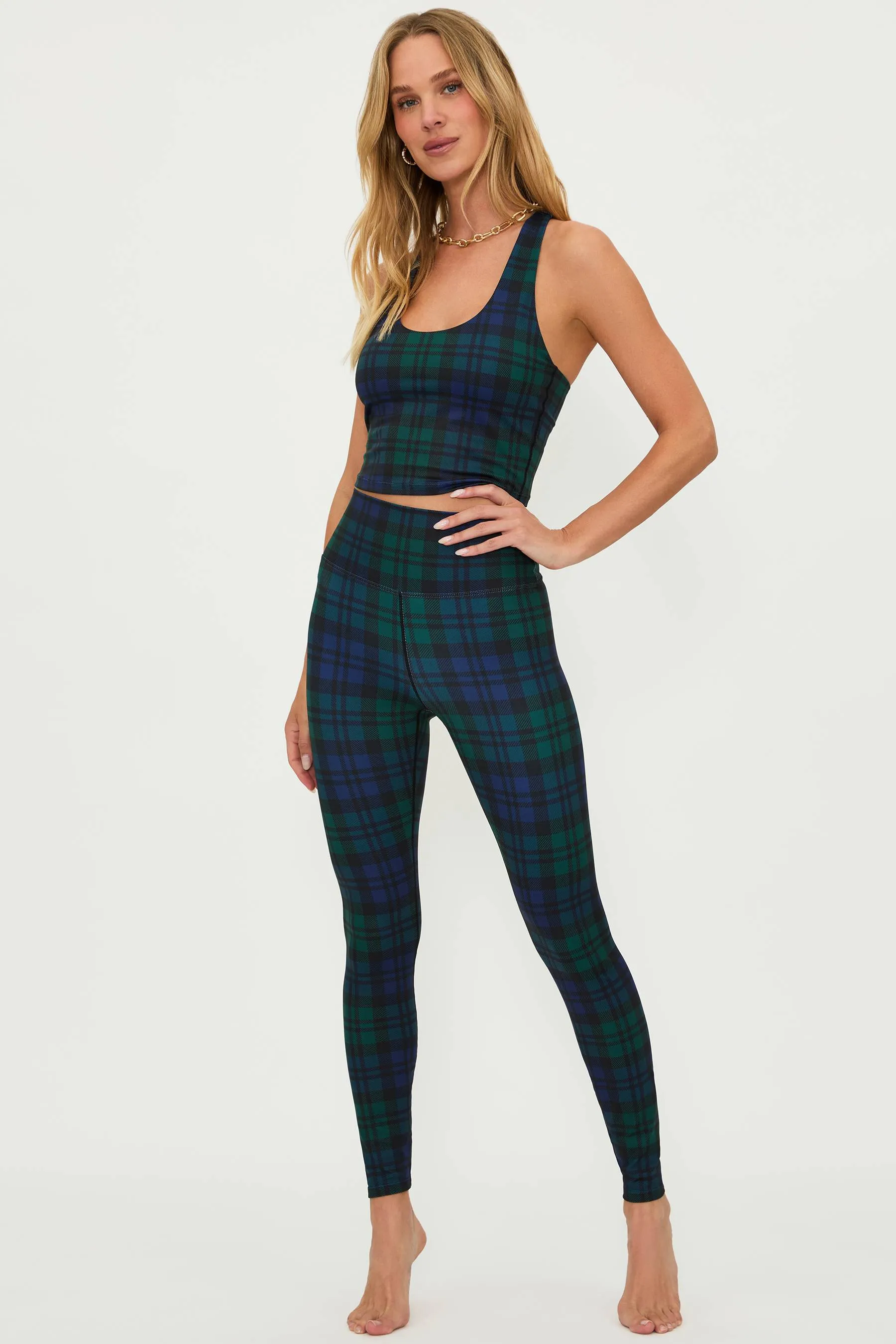 Piper Legging Wintergreen Plaid sold by Beach Riot product image thumbnail 5