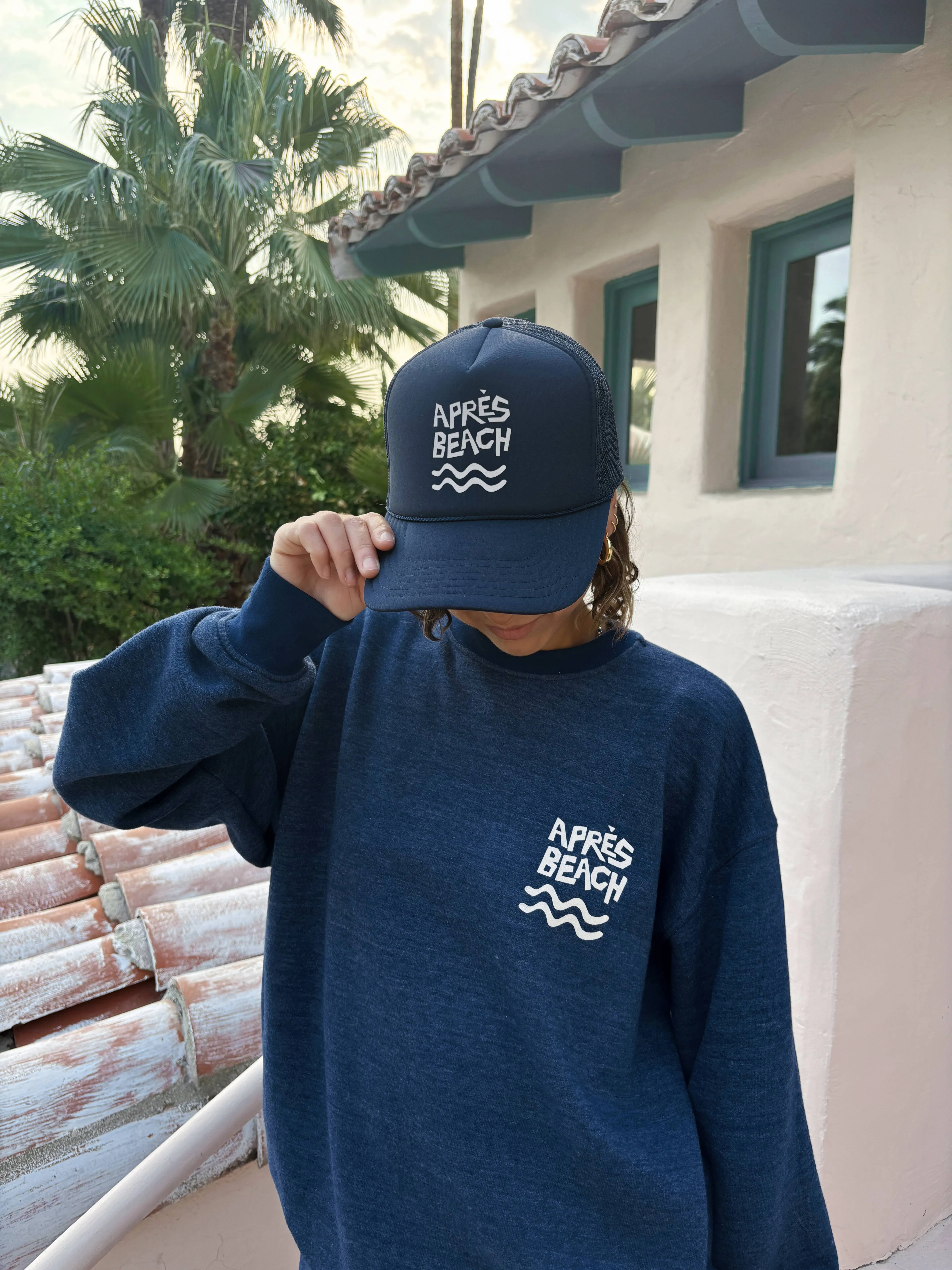 Apres Beach Trucker Hat Navy sold by Beach Riot product image thumbnail 2