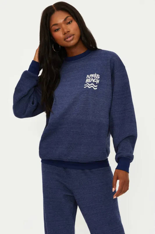 Kenzlie Pullover Navy Heather sold by Beach Riot