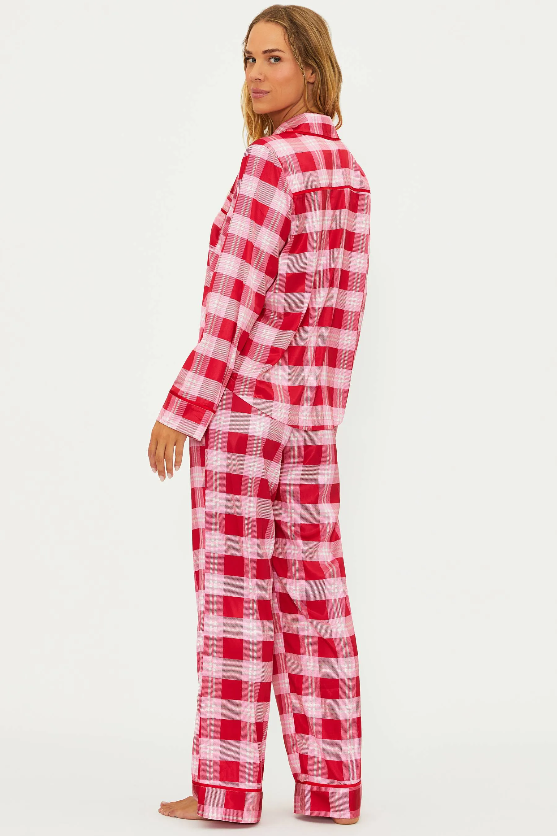Livy Top & Connie Pant Set Candy Cane Plaid sold by Beach Riot product image thumbnail 2