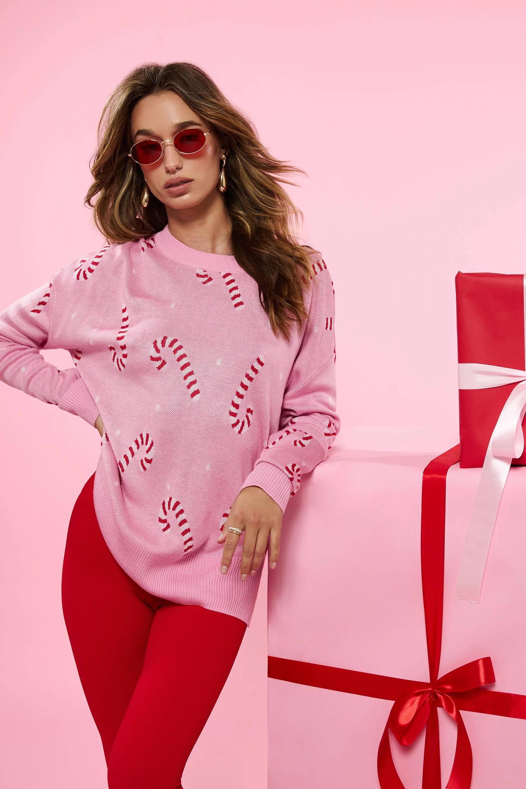 Callie Sweater Candy Cane sold by Beach Riot product image thumbnail 4