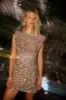 Mirabel Dress Gold Sparkle sold by Beach Riot