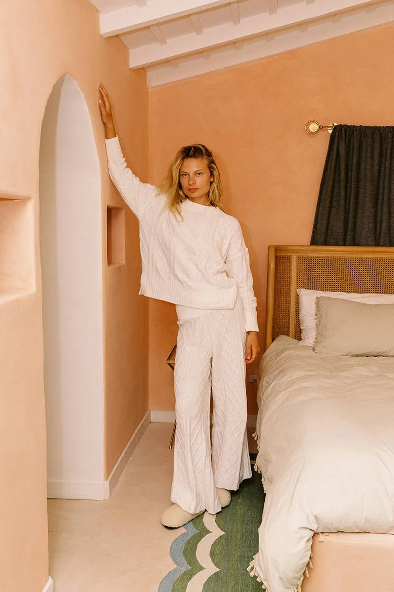 Callie Sweater Cream Cable sold by Beach Riot product image thumbnail 4