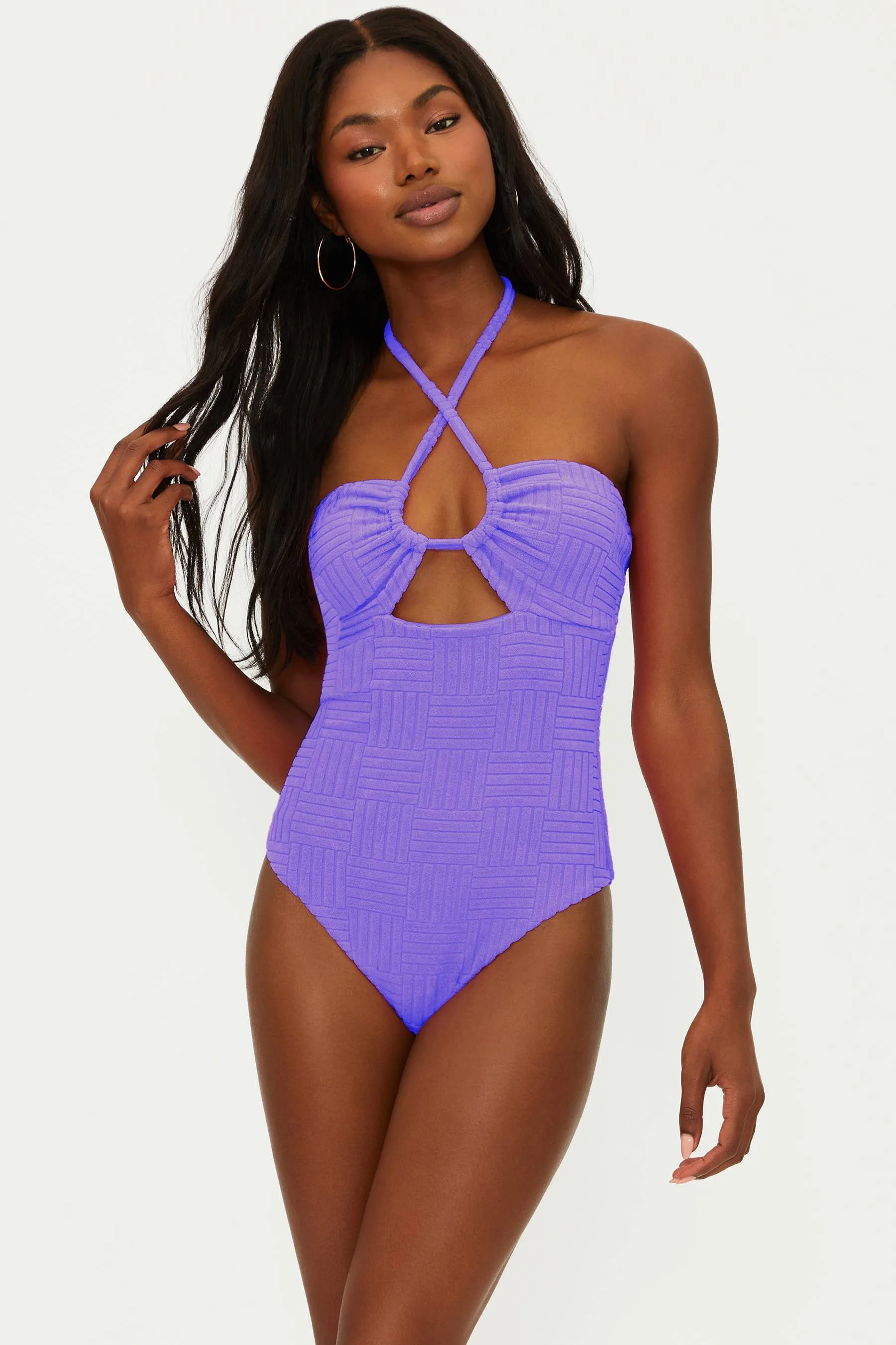 Phoenix One Piece Ultra Violet Terry sold by Beach Riot product image thumbnail 4