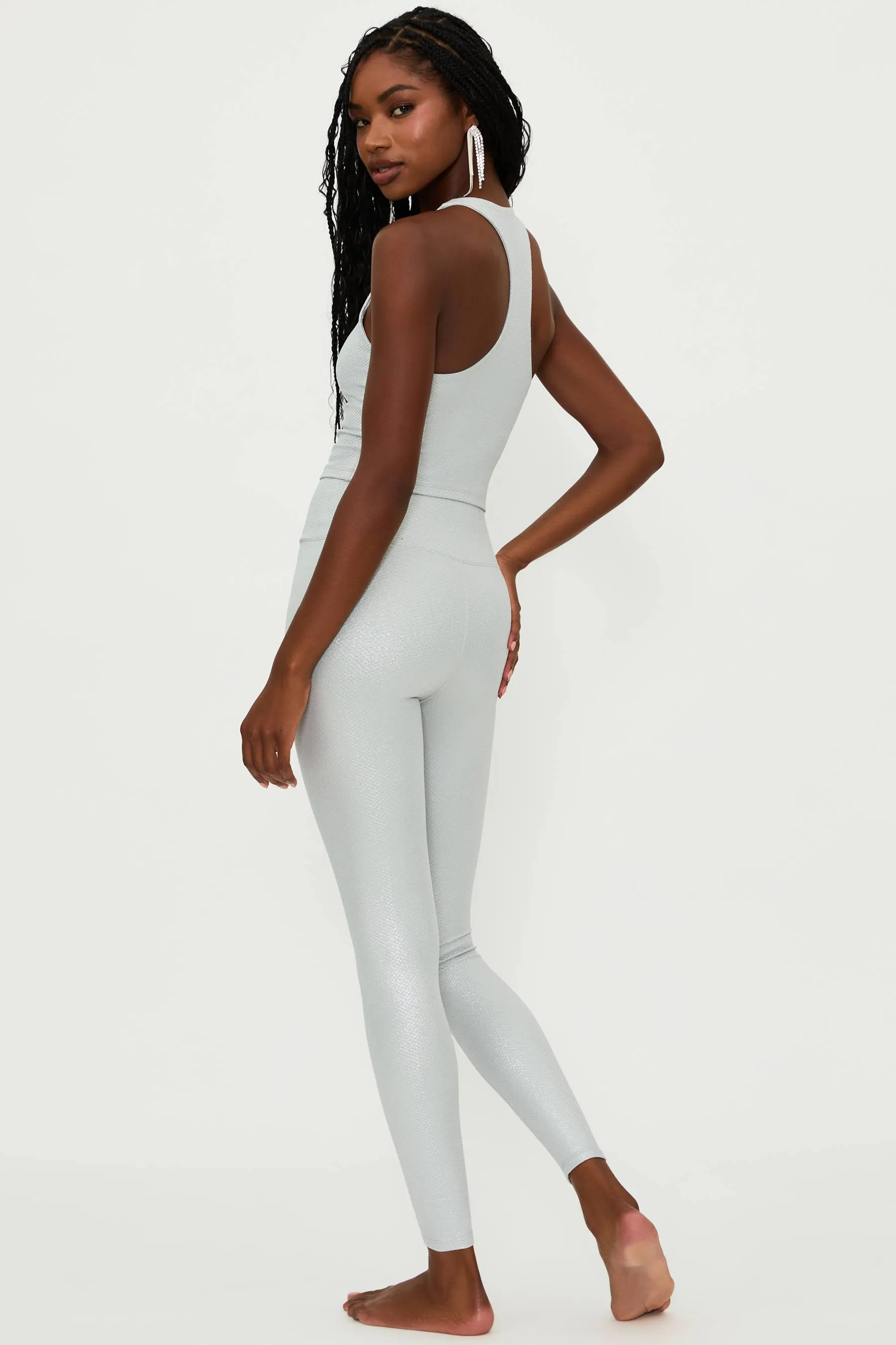 Piper Legging Silver Shine Waffle sold by Beach Riot product image thumbnail 2