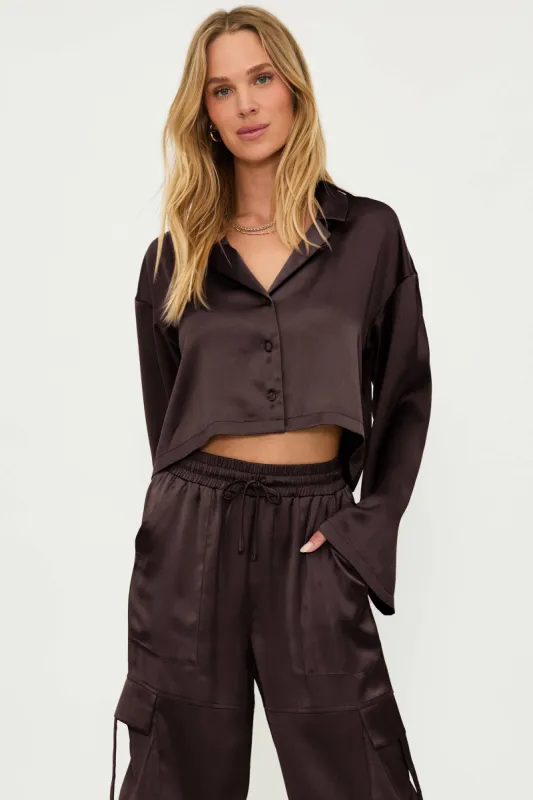 Vella Top Java Satin sold by Beach Riot