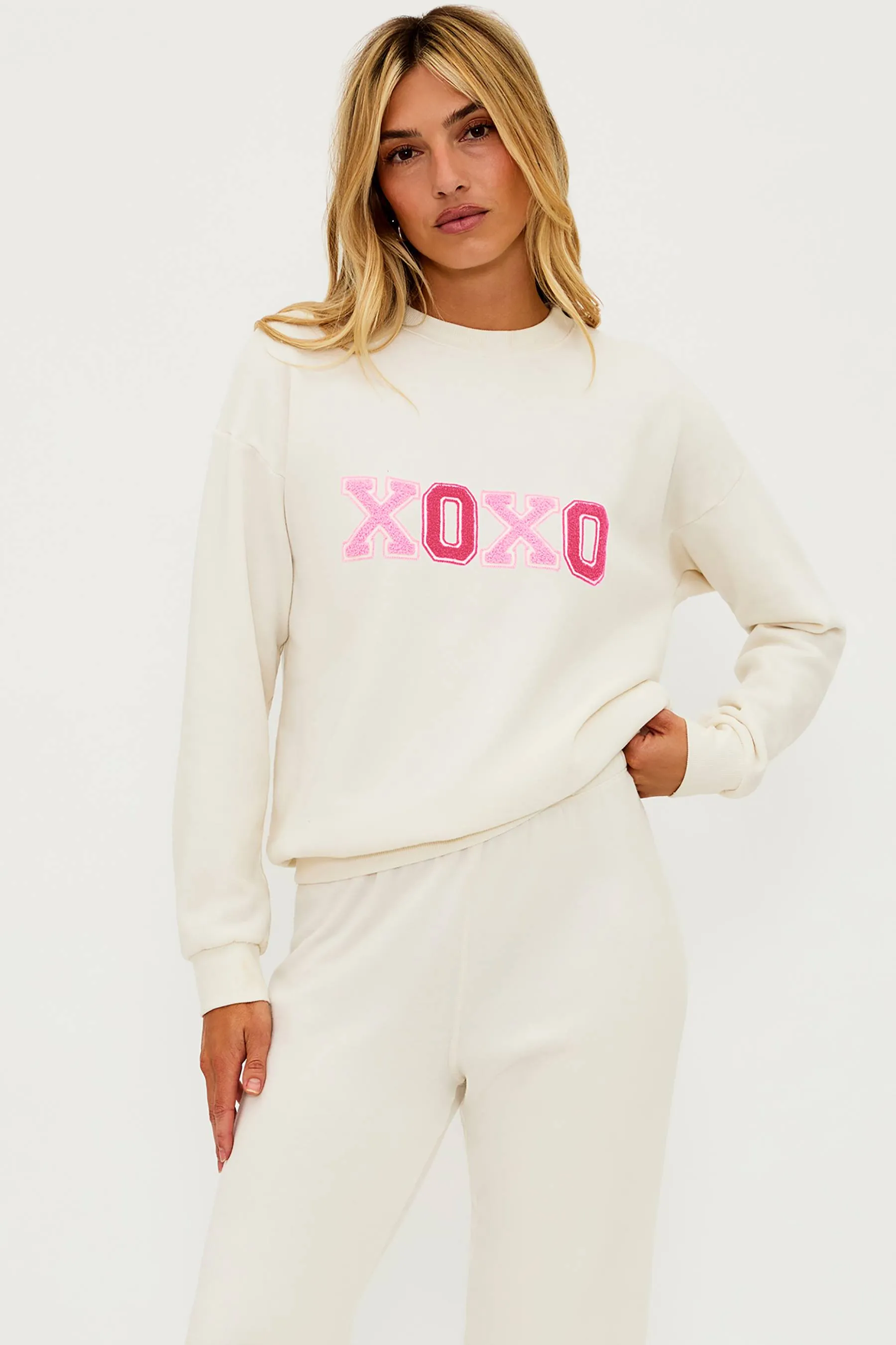 Devyn Sweatshirt XOXO Cream sold by Beach Riot