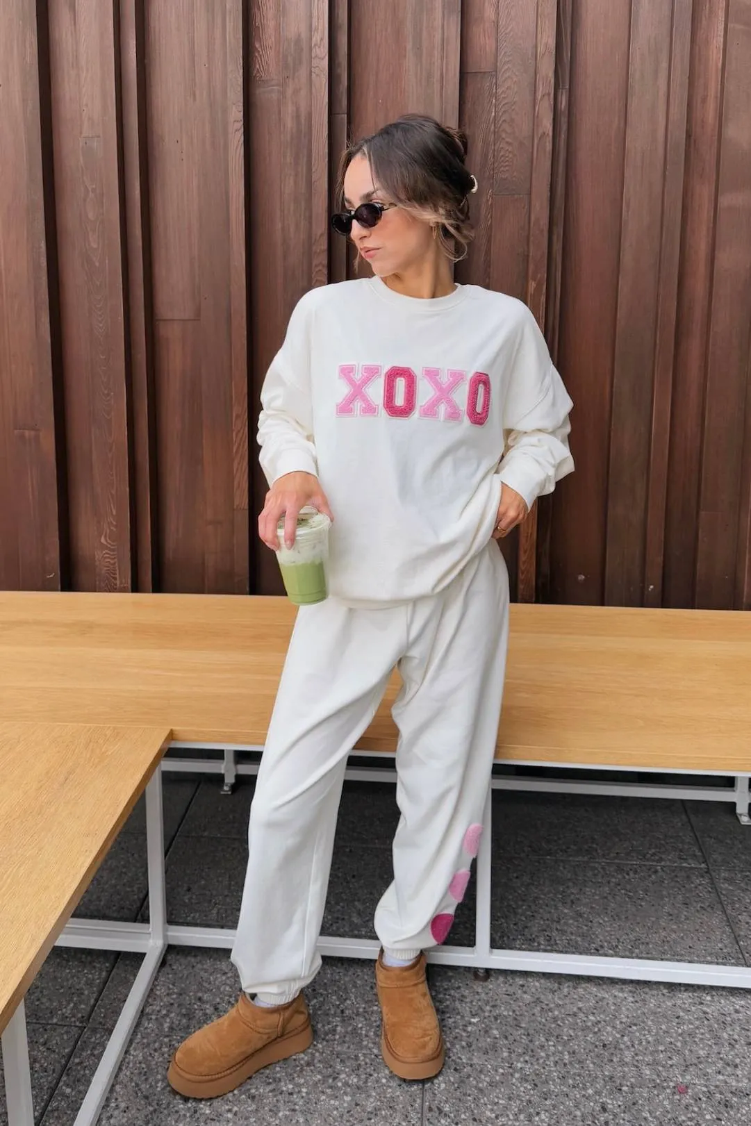 Devyn Sweatshirt XOXO Cream sold by Beach Riot product image thumbnail 5