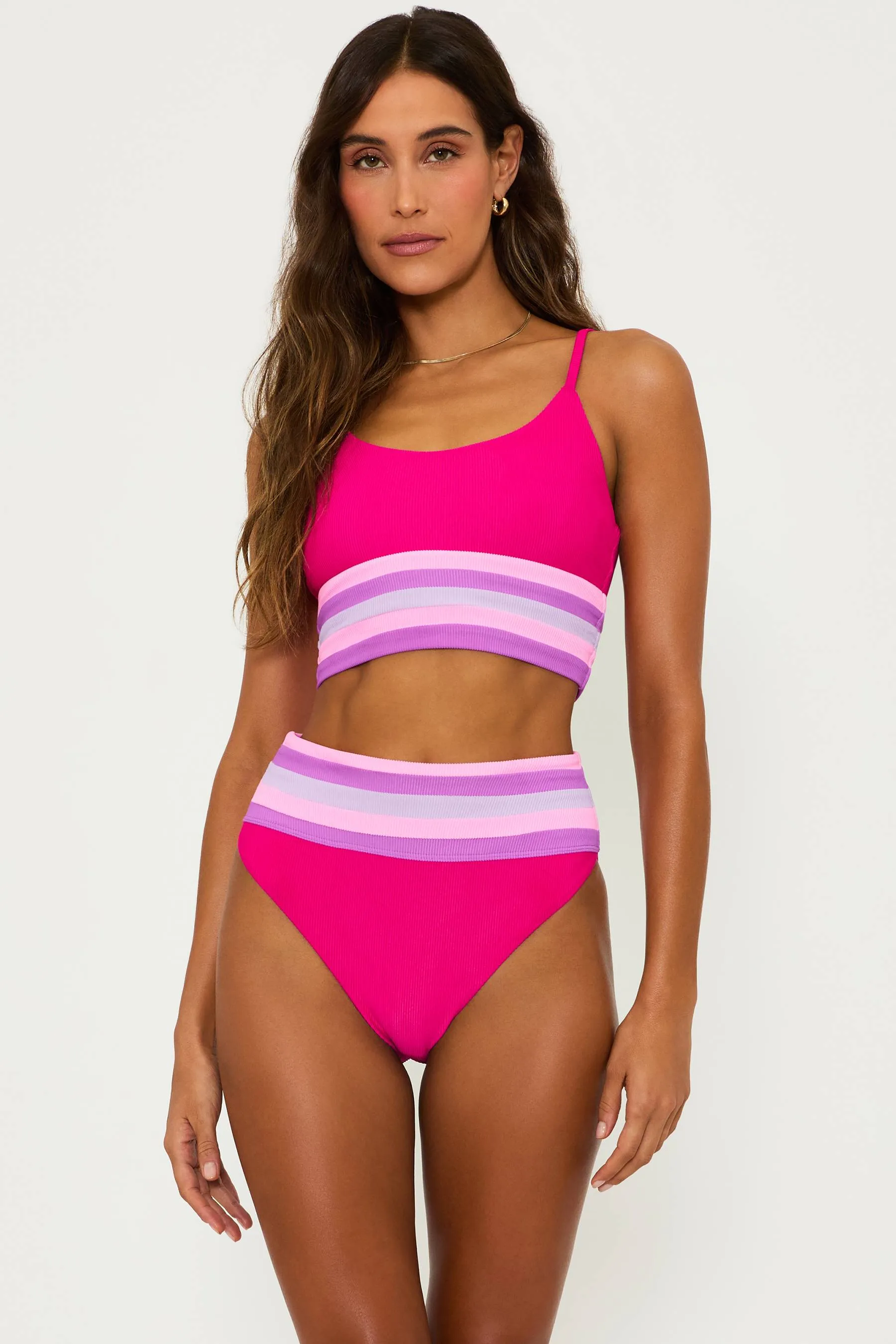 Millie Bottom Raspberry Colorblock sold by Beach Riot product image thumbnail 2