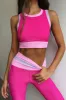 Gwen Top Raspberry Colorblock sold by Beach Riot