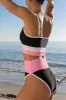 Eva Top Prism Pink & Black sold by Beach Riot