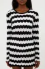 Libbi Dress Black & White Tides sold by Beach Riot