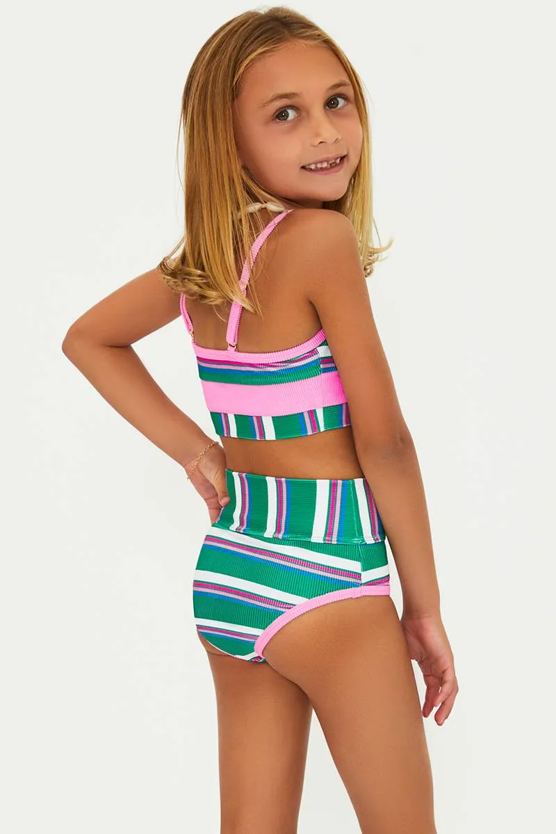 Little Eva & Emmie Set Jelly Bean Stripe sold by Beach Riot product image thumbnail 4