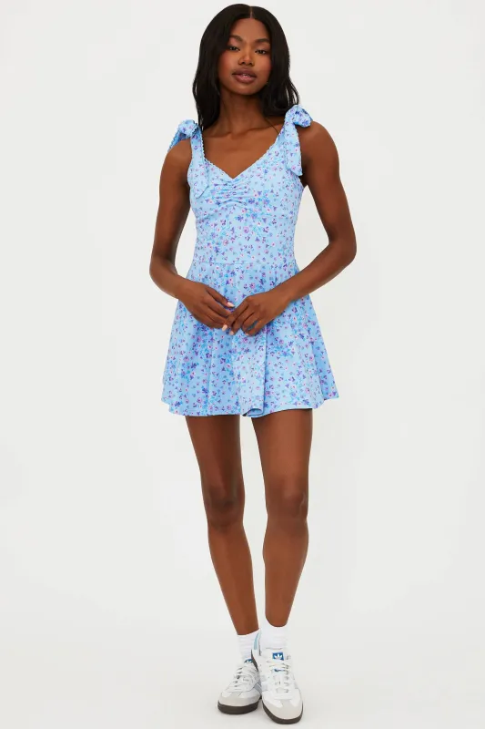 Pixie Dress Iris Petal sold by Beach Riot