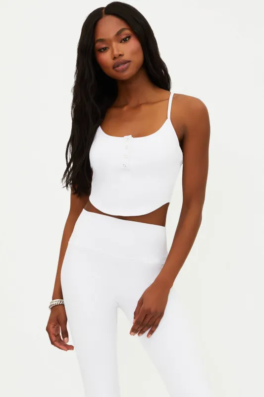 Joelle Top White Waffle made by Beach Riot