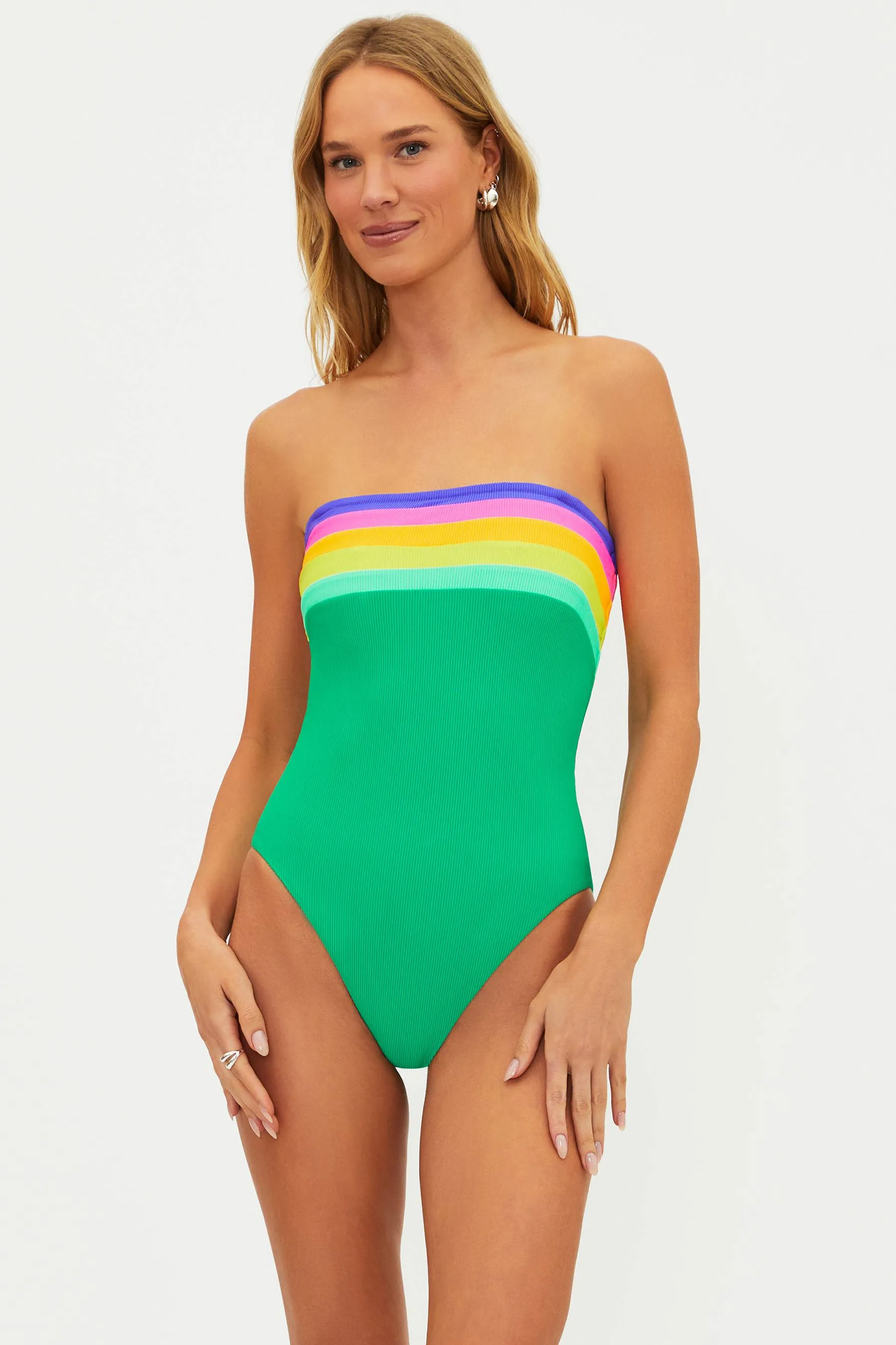 Jessa One Piece Technicolor Colorblock sold by Beach Riot product image thumbnail 3