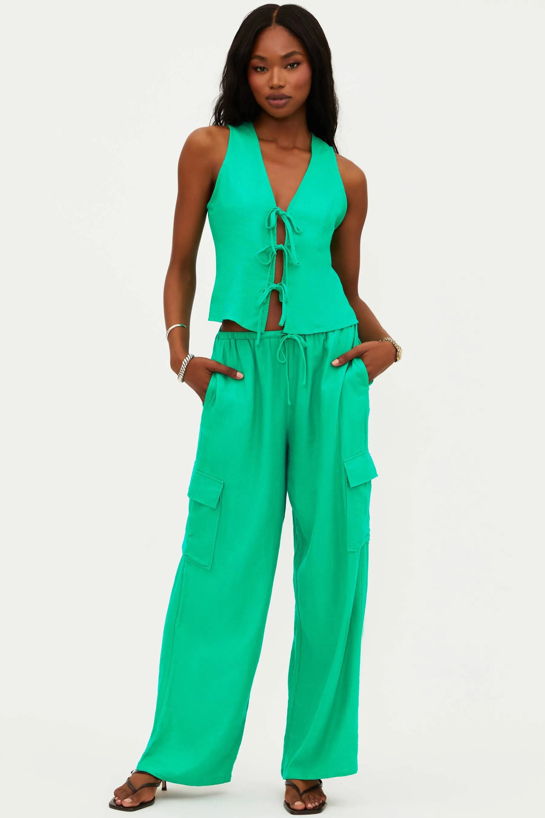 Amara Pant Mediterranean Mint sold by Beach Riot product image thumbnail 5