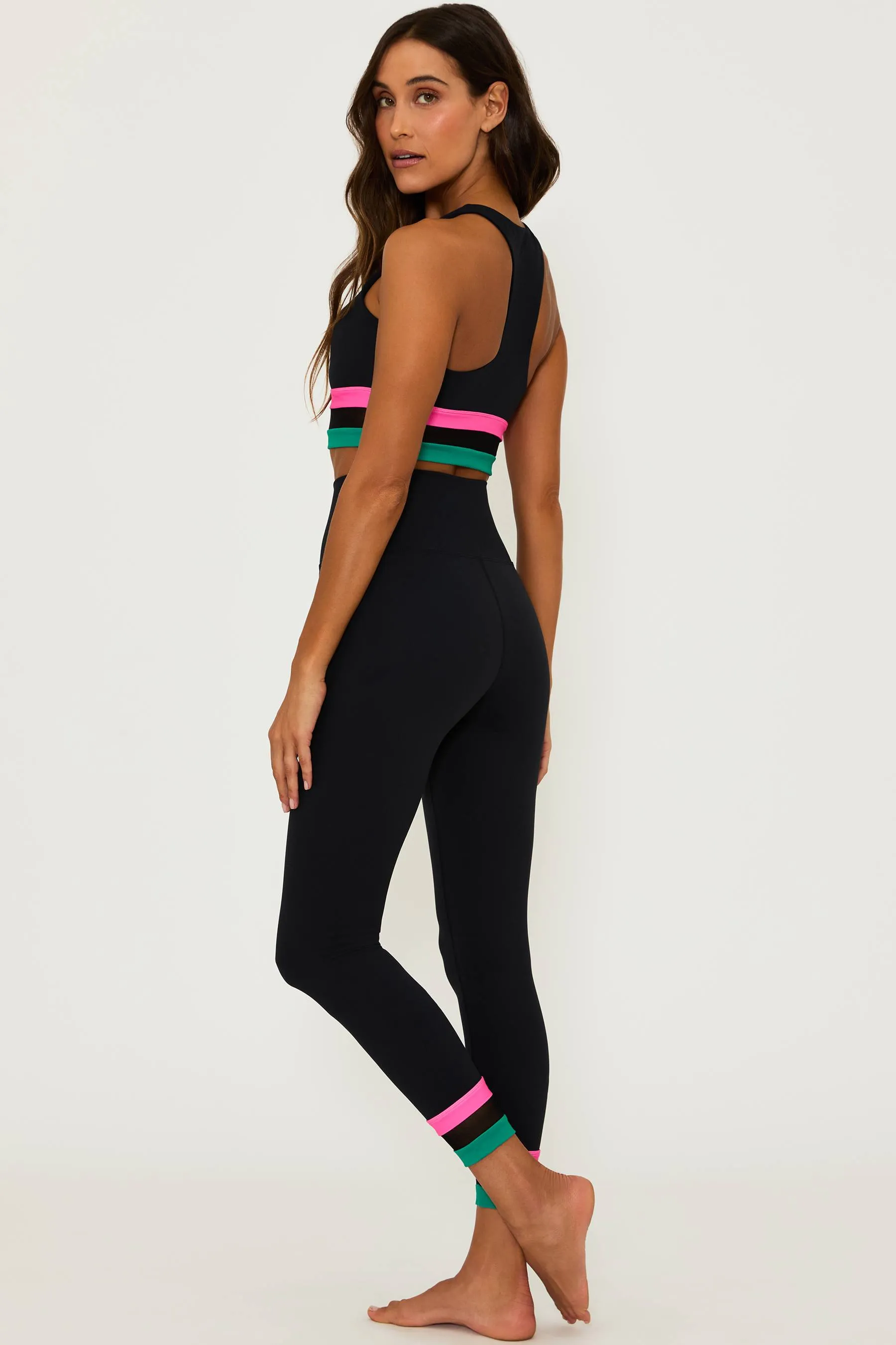 Asher 7/8 Legging Forest Lagoon Colorblock sold by Beach Riot product image thumbnail 2