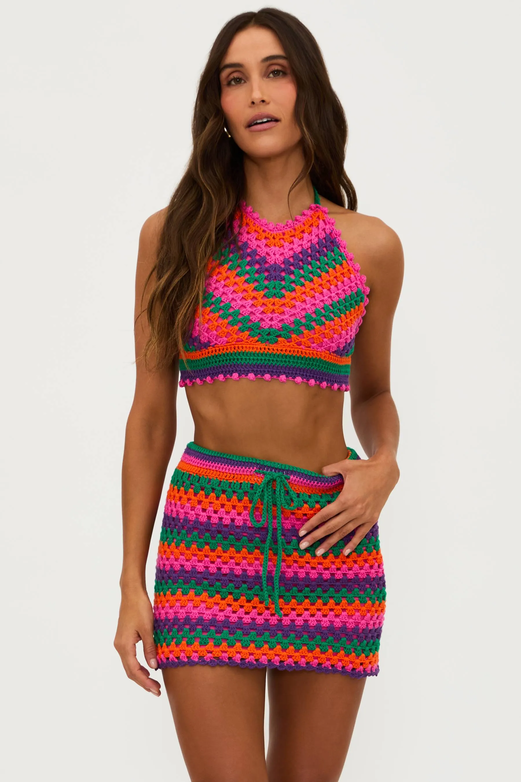 Carmen Top Technicolor Rays sold by Beach Riot