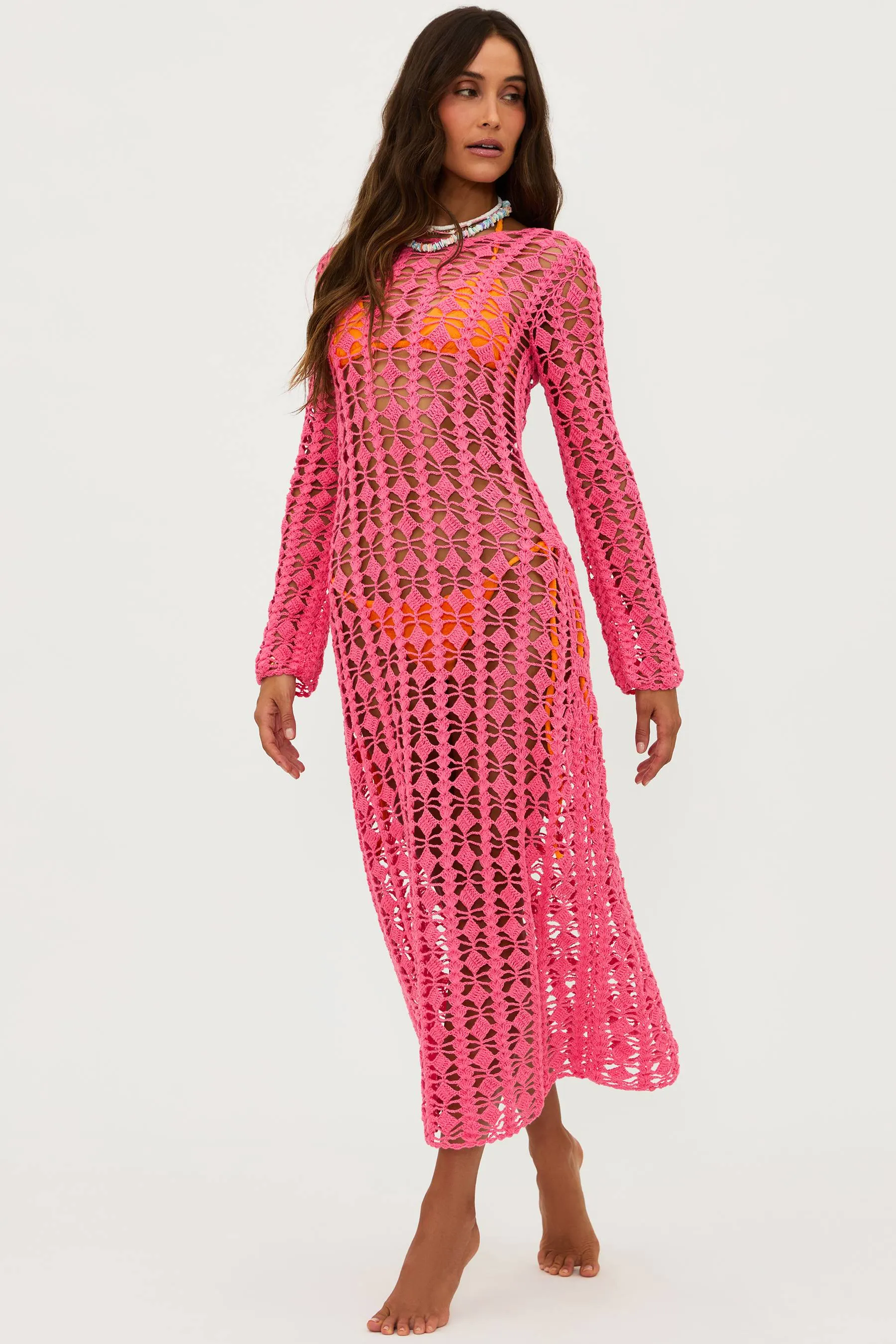 Ariana Dress Hot Coral sold by Beach Riot product image thumbnail 5